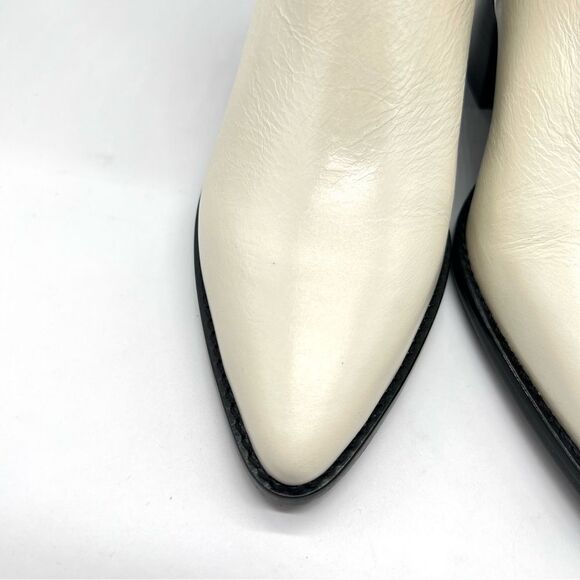 ZADIG & VOLTAIRE Size 37 7 Heritage Tyler Cecilia White Black Leather Boots NEW - Picture 5 of 15